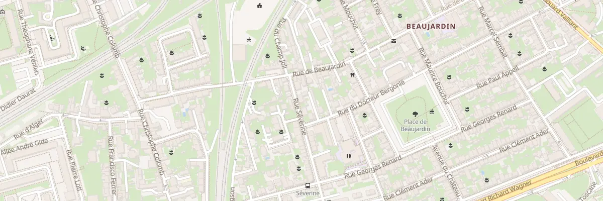 Plan du 8 Rue Séverine à Tours