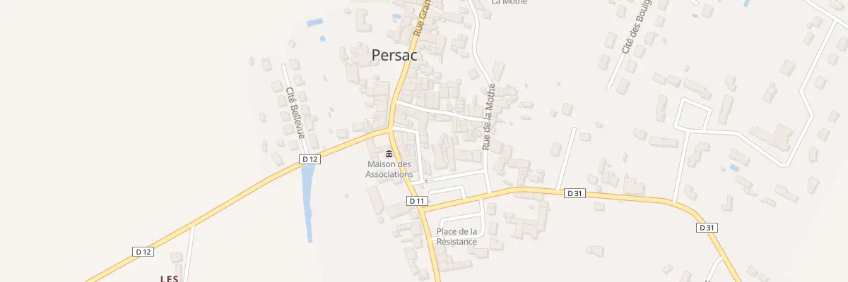 Plan du 2 Rue de la Vieille Auberge à Persac