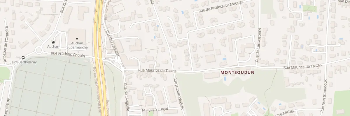 Plan du 16 Rue Maurice de Tastes à Tours