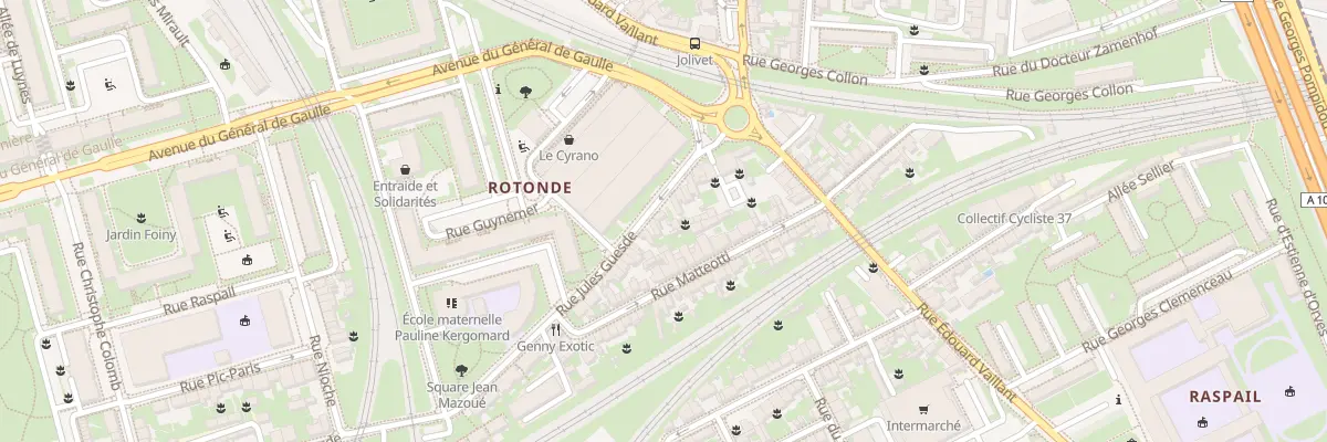Plan du 99 Rue Jules Guesde à Tours