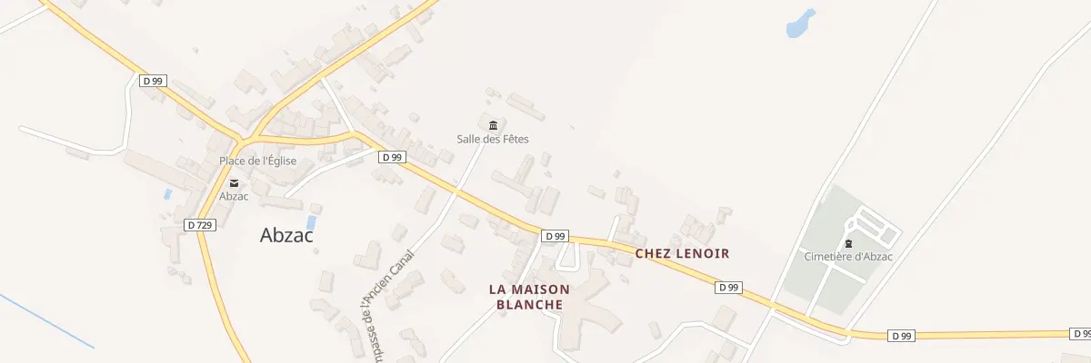 Plan du 1 Rte des Halles à Abzac