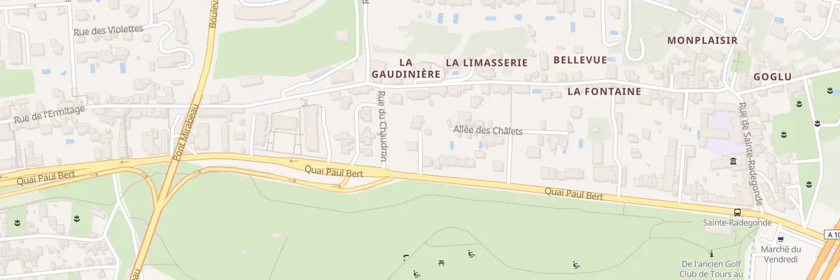 Plan du 144 Quai Paul Bert à Tours