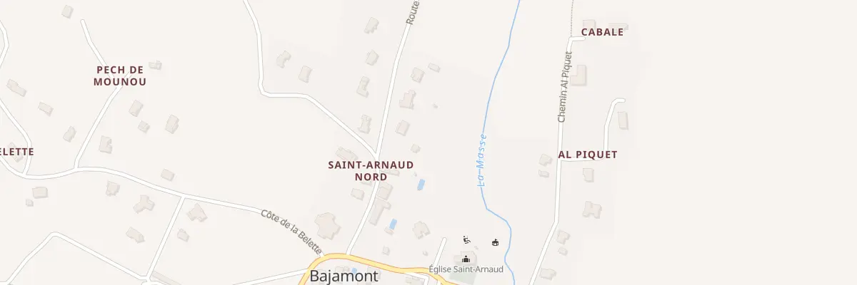 Plan du 174 Rte du Moulin de Cabalé à Bajamont