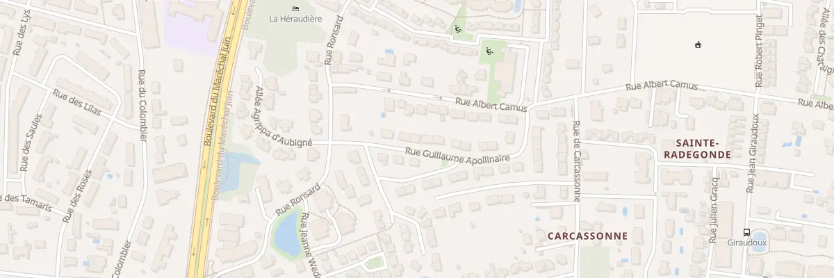 Plan du 12 Rue Guillaume Apollinaire à Tours
