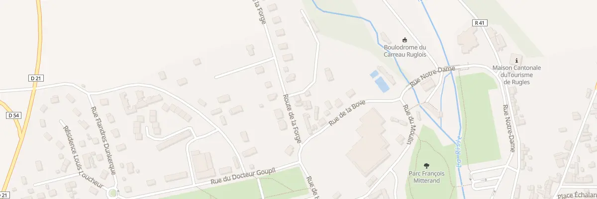 Plan du 8 Rte de la Forge à Rugles