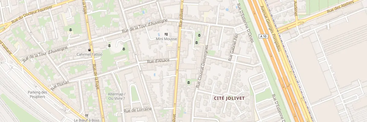Plan du 220 Rue Jolivet à Tours