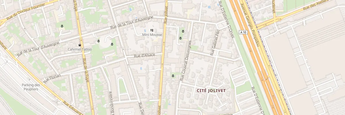 Plan du 222 Rue Jolivet à Tours