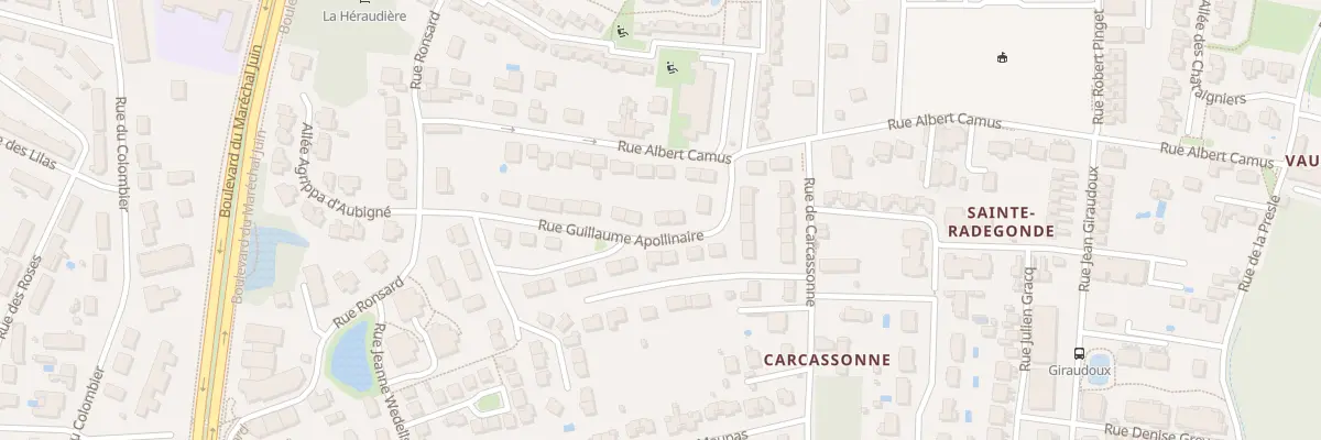 Plan du 22 Rue Guillaume Apollinaire à Tours