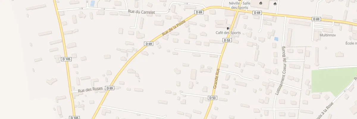 Plan du 9 Rue de la Poste à Néville