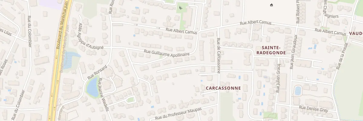 Plan du 23 Rue Guillaume Apollinaire à Tours