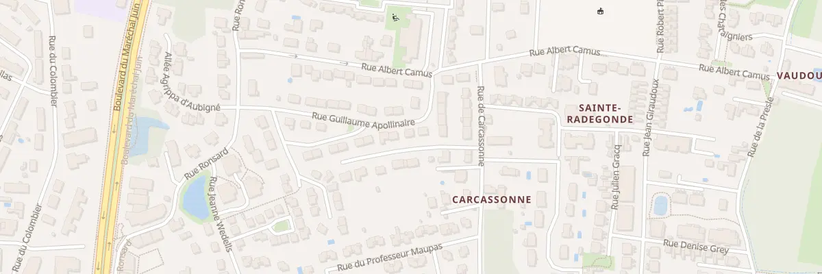 Plan du 25 Rue Guillaume Apollinaire à Tours