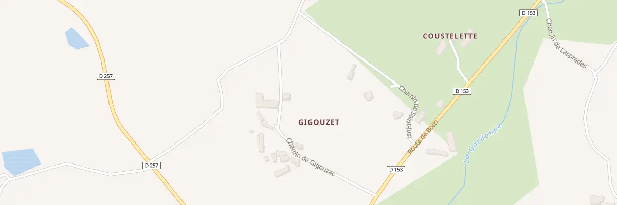Plan du 208 Che de Gigouzac à Saint-Eutrope-de-Born