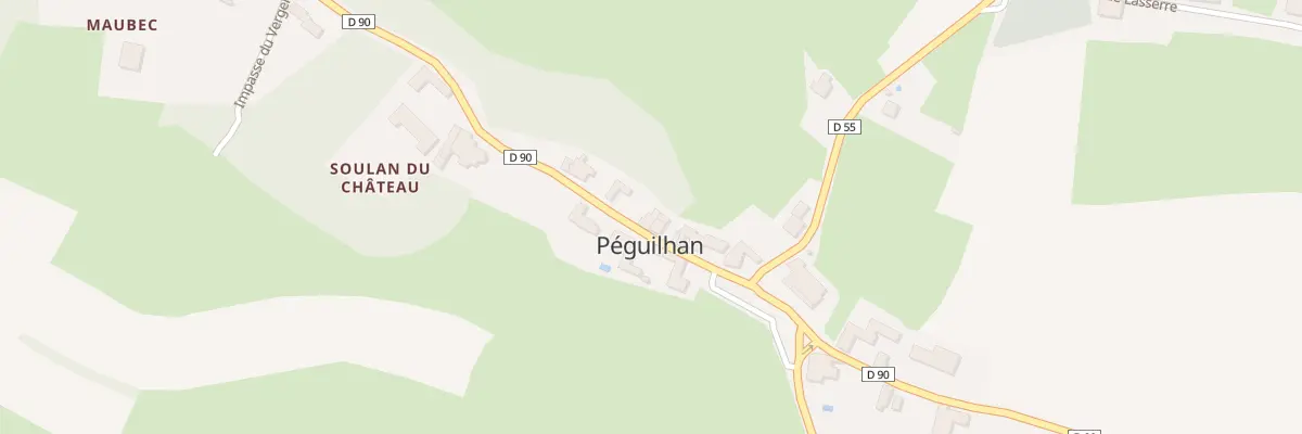 Plan du 100 Rte du Château à Péguilhan