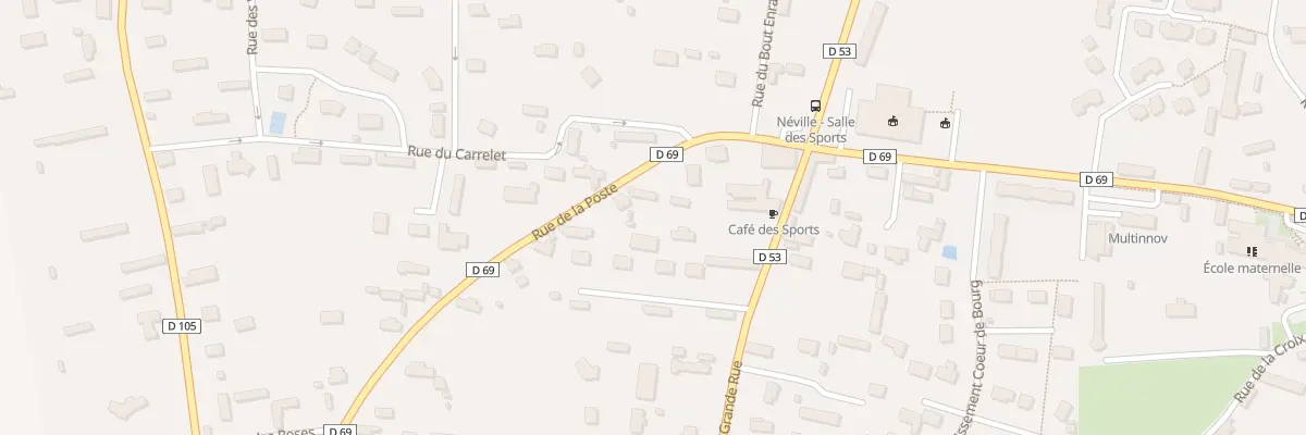 Plan du 1 Rue de la Poste à Néville