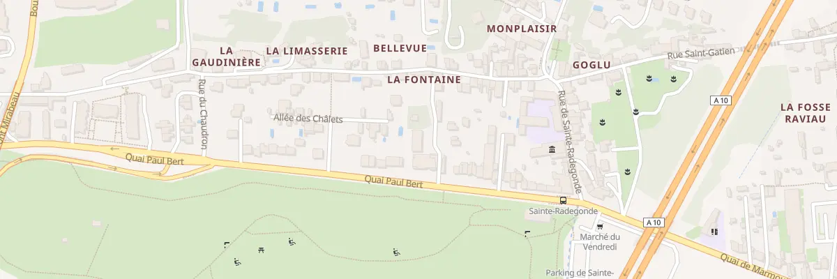 Plan du 158 Quai Paul Bert à Tours