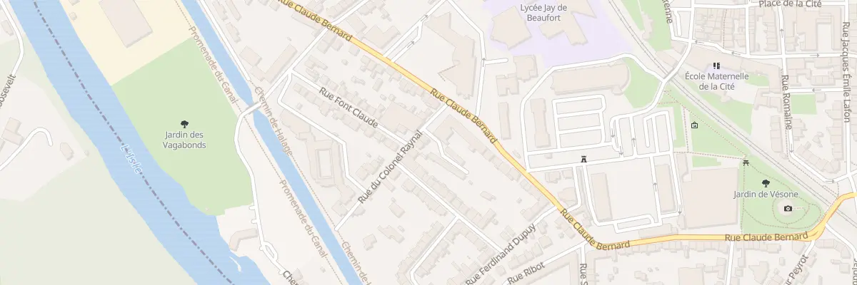 Plan du 11 Rue du Colonel Raynal à Périgueux