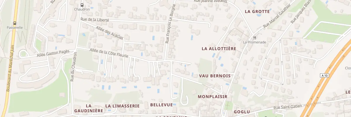 Plan du 19 All de la Côte Fleurie à Tours