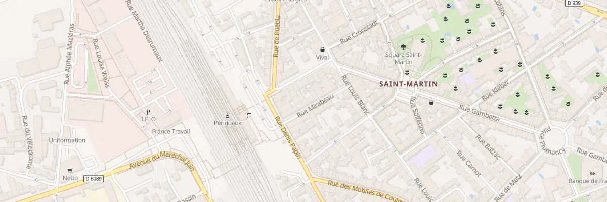Plan du 7 Rue Mirabeau à Périgueux