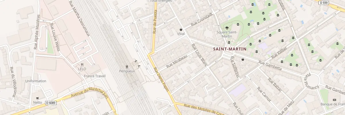 Plan du 9 Rue Mirabeau à Périgueux
