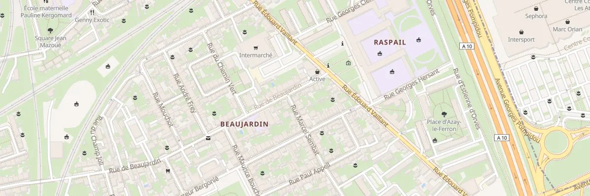 Plan du 2 Rue Marcel Sembat à Tours