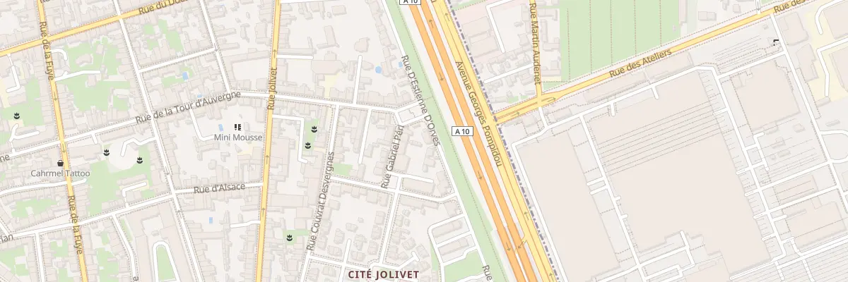 Plan du 60 Rue Estienne d’Orves à Tours