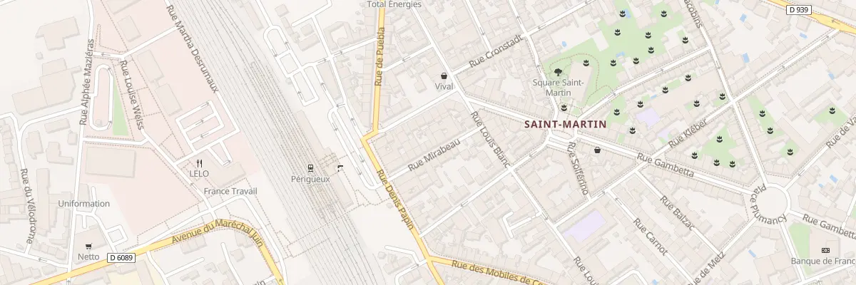 Plan du 9B Rue Mirabeau à Périgueux