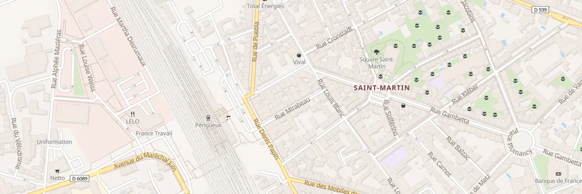 Plan du 11 Rue Mirabeau à Périgueux