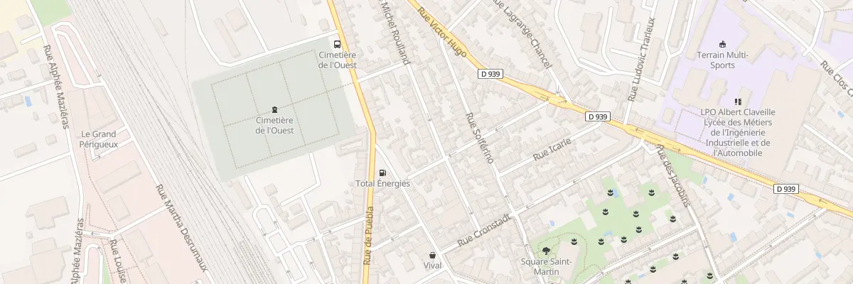 Plan du 25 Rue Michel Roulland à Périgueux
