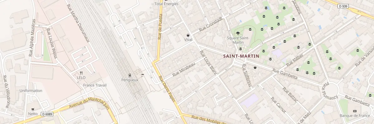Plan du 11B Rue Mirabeau à Périgueux