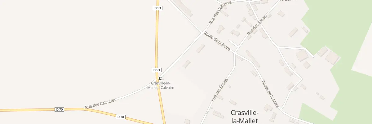 Plan du 2 Rue des Calvaires à Crasville-la-Mallet