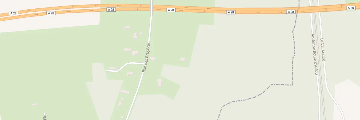 Plan du 1939 Rue des Bruyères à Aclou