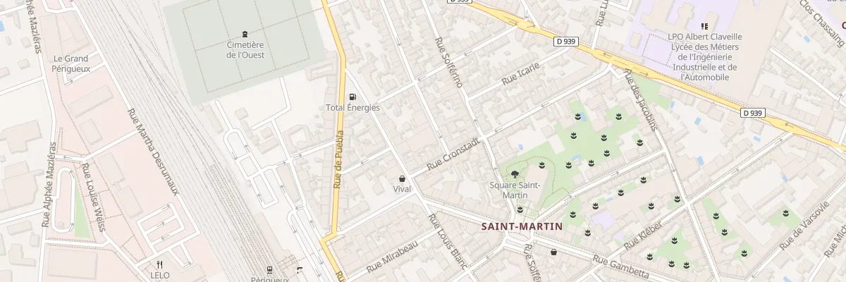Plan du 9 Rue Michel Roulland à Périgueux