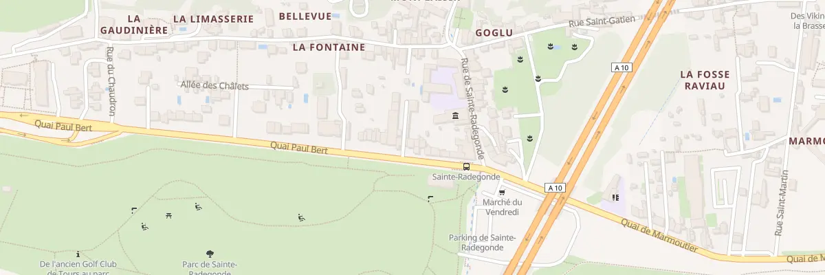 Plan du 170 Quai Paul Bert à Tours