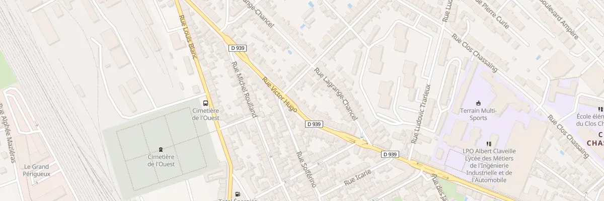 Plan du 128 Rue Victor Hugo à Périgueux
