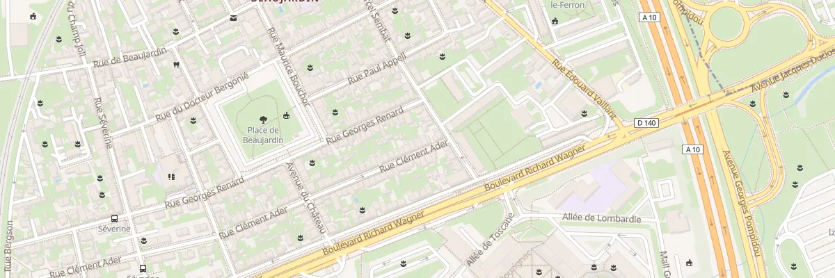 Plan du 100 Rue Clément Ader à Tours