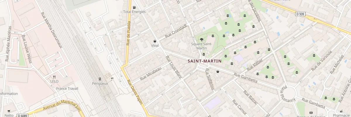 Plan du 89 Rue Gambetta à Périgueux