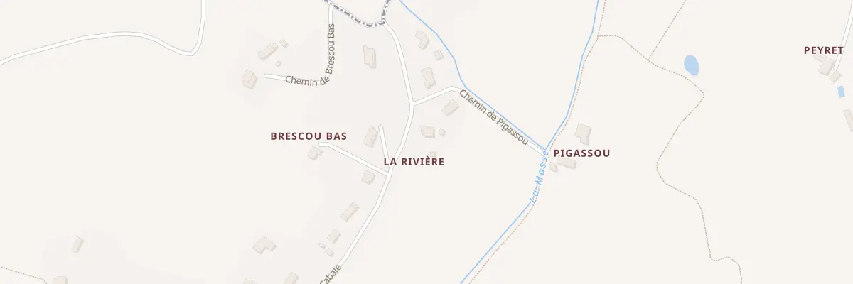 Plan du 6 Che de Pigassou à Bajamont