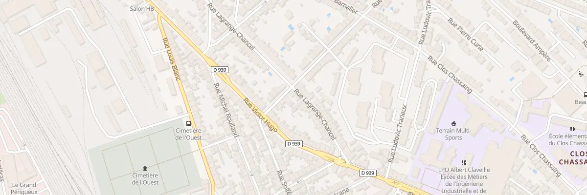 Plan du 12 Rue Philippe Parrot à Périgueux