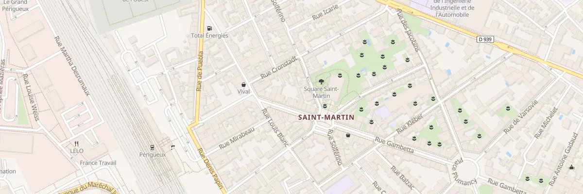 Plan du 100 Rue Gambetta à Périgueux