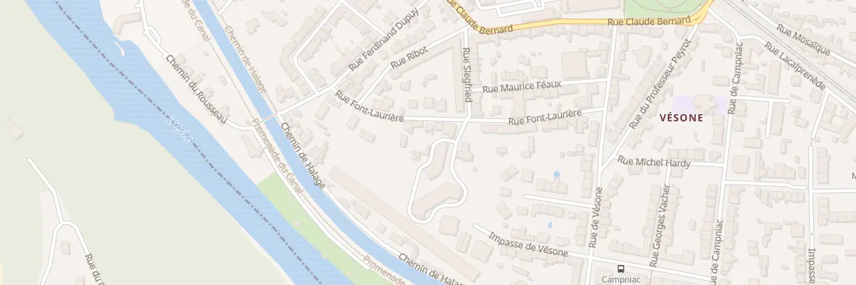 Plan du 37 Rue Font Laurière à Périgueux