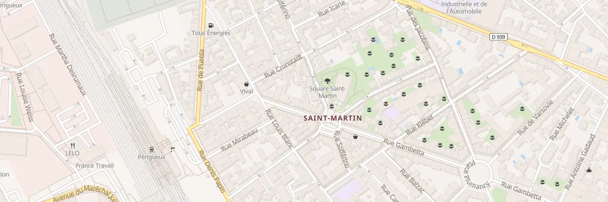 Plan du 98 Rue Gambetta à Périgueux