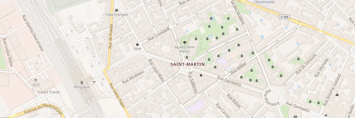 Plan du 92 Rue Gambetta à Périgueux