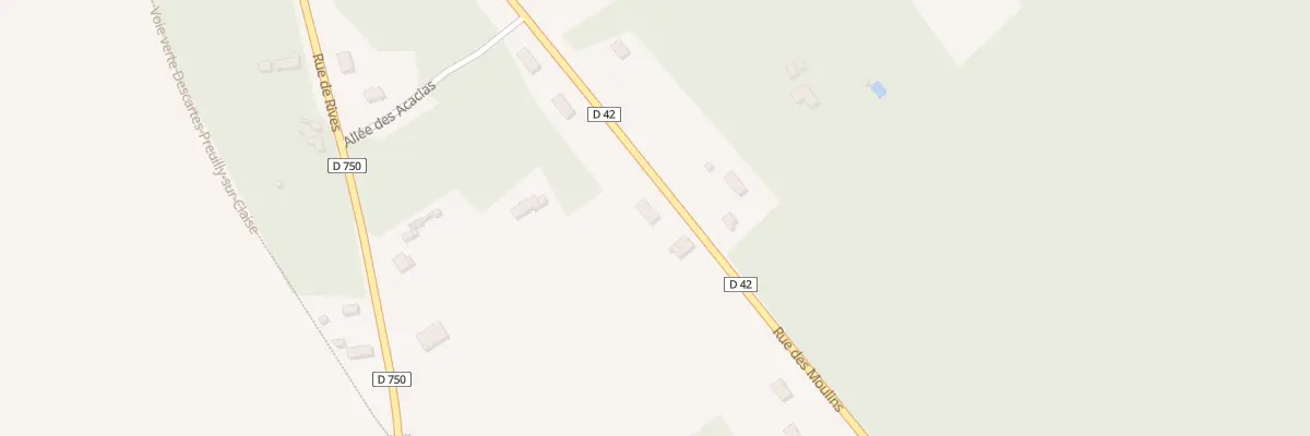 Plan de la Rue des Moulins à Abilly