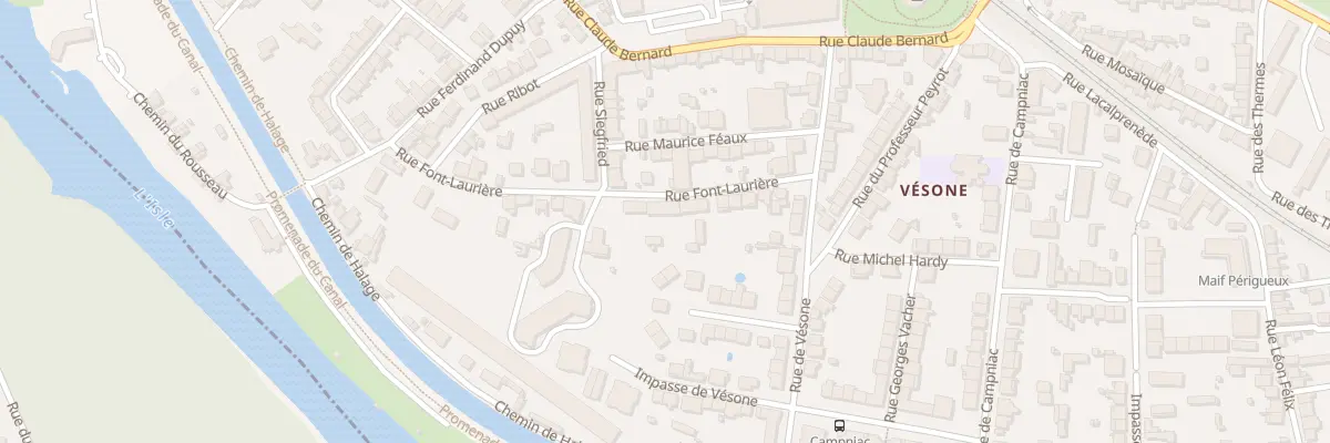 Plan du 19 Rue Font Laurière à Périgueux