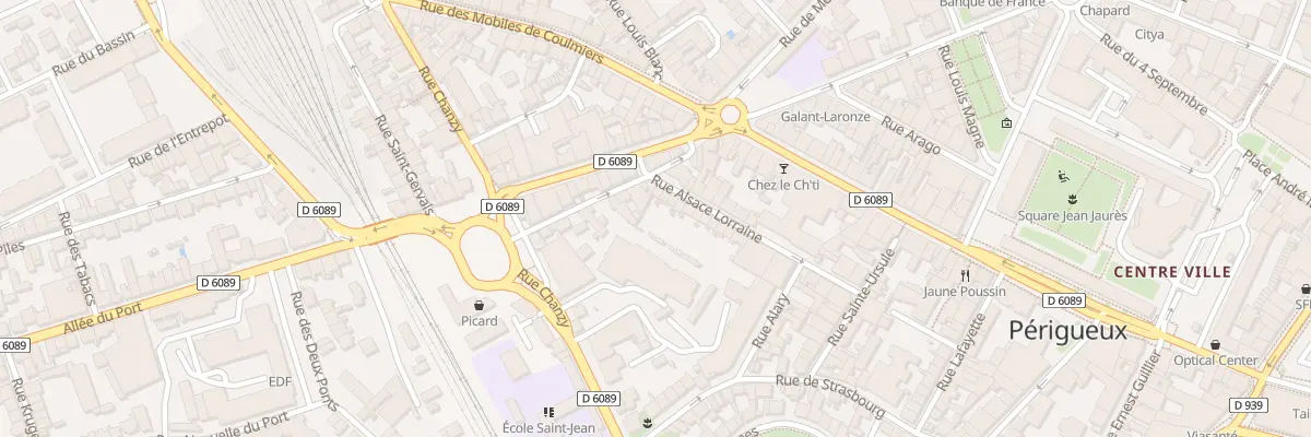 Plan du 33 Rue Alsace Lorraine à Périgueux