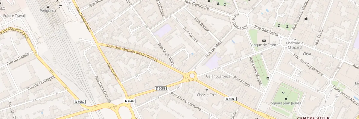Plan du 6 Rue Louis Blanc à Périgueux