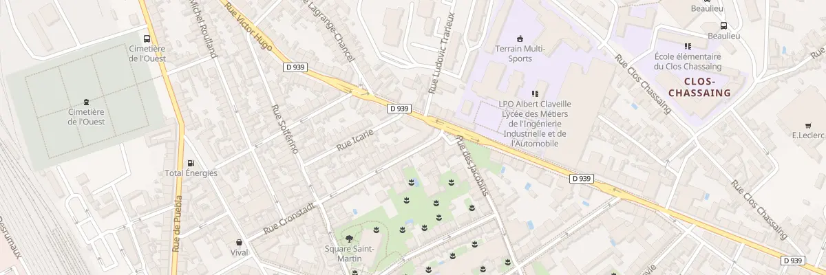 Plan du 87 Rue Victor Hugo à Périgueux