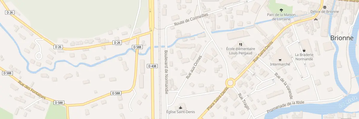 Plan du 9047 Rue aux Ormes à Brionne