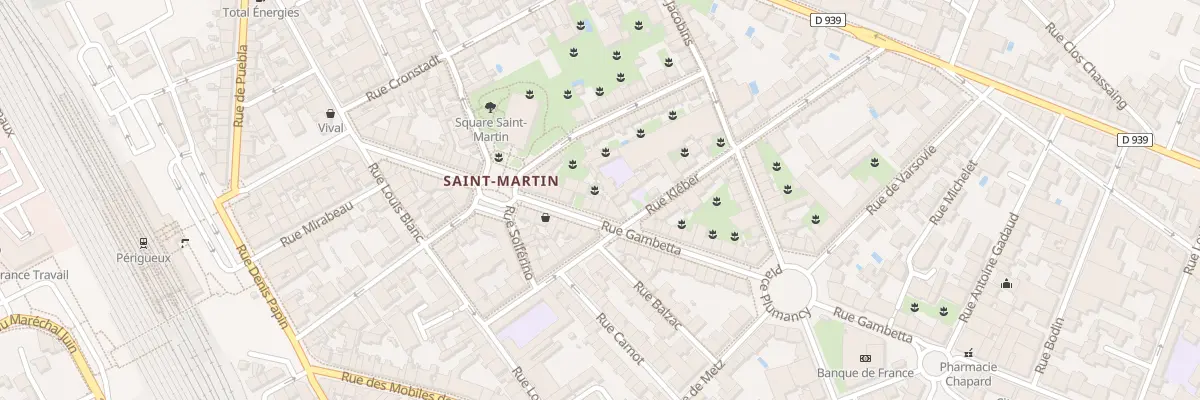 Plan du 80 Rue Gambetta à Périgueux
