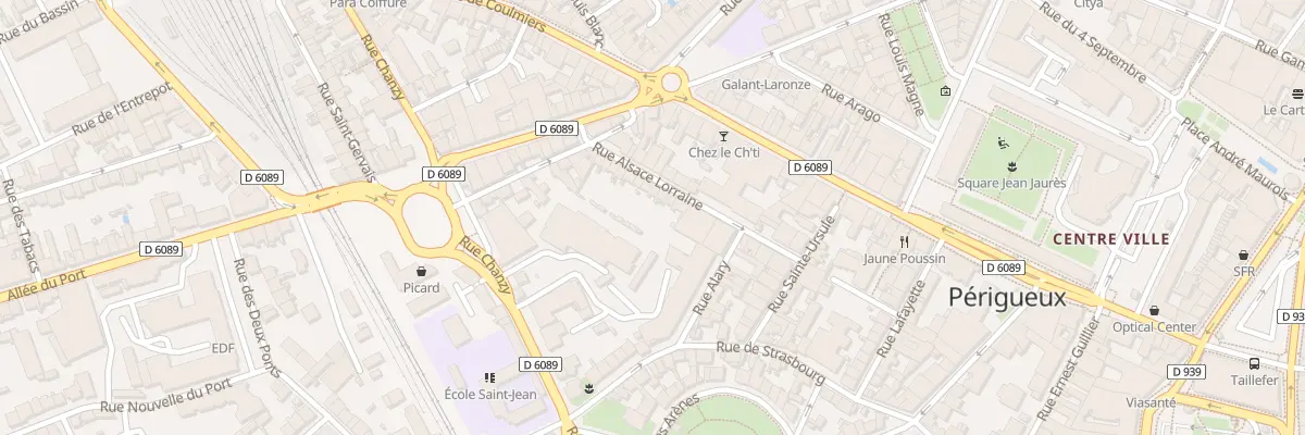Plan du 19 Rue Alsace Lorraine à Périgueux